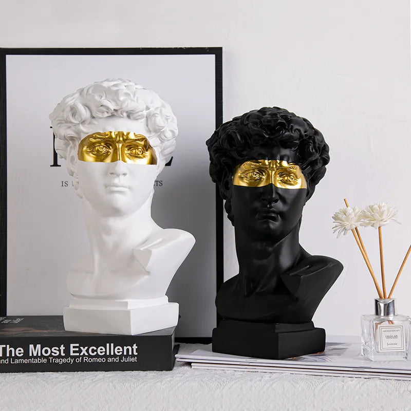 David Modern Sculpture - Black and White Variants