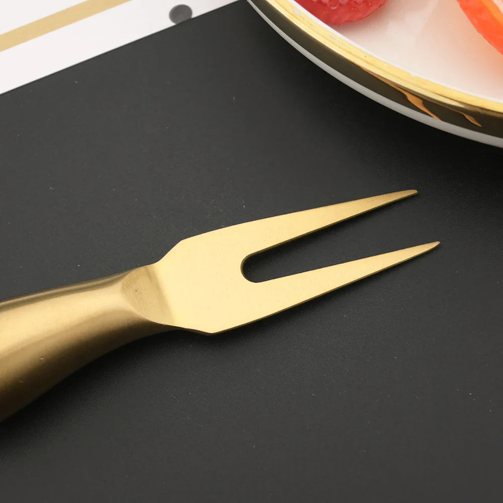 Cheese Utensils Detail – Stainless Steel Gold Finish